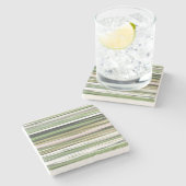 抽象芸術#2：オリーブグリーンぼやけ ストーンコースター (横)