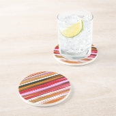 抽象芸術#2:オレンジぼやけ色 コースター (側面)