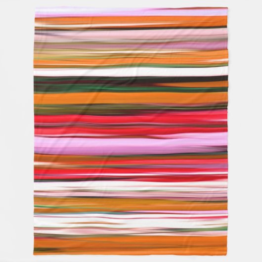 抽象芸術#2：オレンジぼやけ色 フリースブランケット (正面)