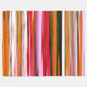 抽象芸術#2：オレンジぼやけ色 フリースブランケット (正面(横))