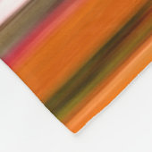 抽象芸術#2：オレンジぼやけ色 フリースブランケット (角)