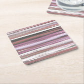 抽象芸術#2：ピンクぼやけ スクエアペーパーコースター (アングル)