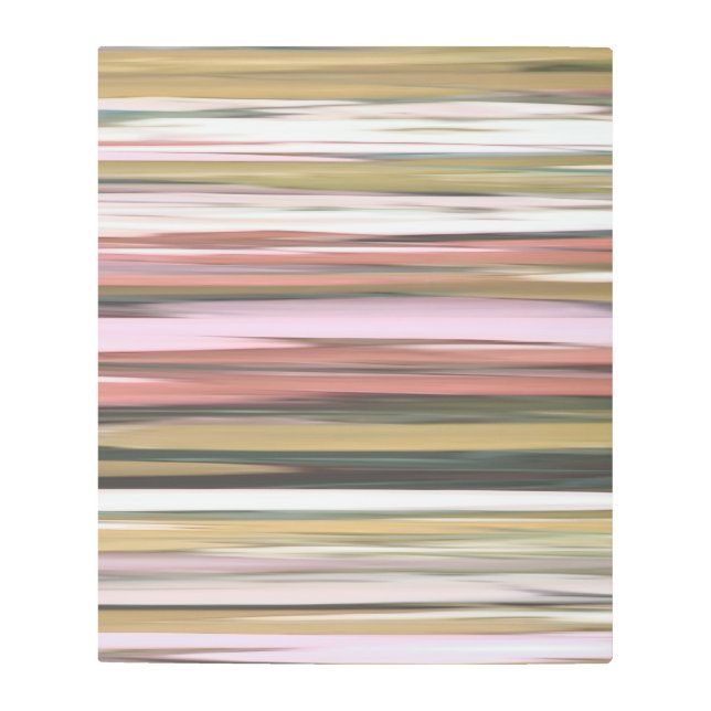 抽象芸術#2：秋の紅葉 ぼやけ メタルプリント (正面)