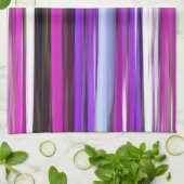 抽象芸術#2：紫ぼやけ キッチンタオル (折り畳み)