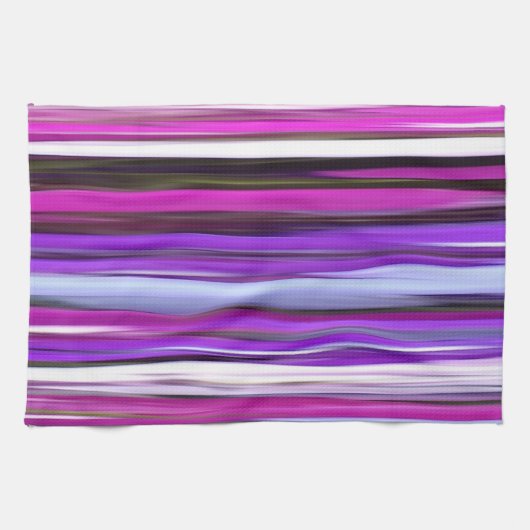 抽象芸術#2：紫ぼやけ キッチンタオル (横)