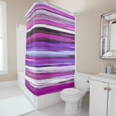 抽象芸術#2：紫ぼやけ シャワーカーテン (インサイチュ)