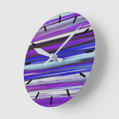 抽象芸術#2：紫外線ぼやけ ラウンド壁時計 (傾斜)