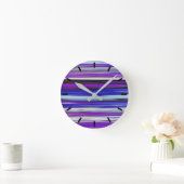 抽象芸術#2：紫外線ぼやけ ラウンド壁時計 (ホーム)