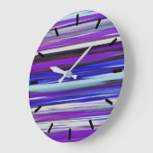 抽象芸術#2:紫外線ぼやけ ラージ壁時計 (傾斜)