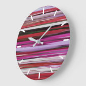抽象芸術#2:赤ぼやけ ラージ壁時計 (傾斜)
