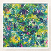 抽象芸術_3ガラスコースター ガラスコースター (正面)