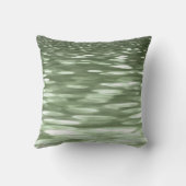 抽象芸術#3：オリーブグリーンぼやけ クッション (裏面)