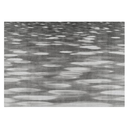 抽象芸術#3：シルバーグレーきらめく カッティングボード (正面)