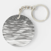 抽象芸術#3：シルバーグレーきらめく キーホルダー (裏面)