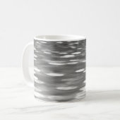 抽象芸術#3：シルバーグレーきらめく コーヒーマグカップ (正面左)