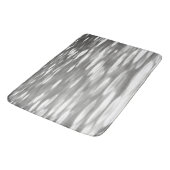 抽象芸術#3：シルバーグレーきらめく バスマット (アングル)