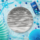 抽象芸術#3：シルバーグレーきらめく ペーパープレート (パーティー)