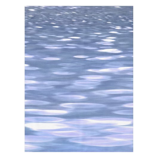 抽象芸術#3：パウダーブルーきらめく テーブルクロス (正面)