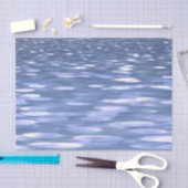 抽象芸術#3：パウダーブルーきらめく 薄葉紙 (クラフト)