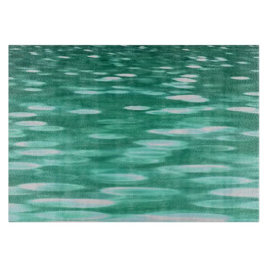 抽象芸術#3：緑のきらめく カッティングボード (正面)