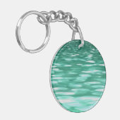 抽象芸術#3：緑のきらめく キーホルダー (正面左)