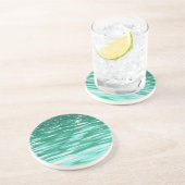 抽象芸術#3：緑のきらめく コースター (側面)