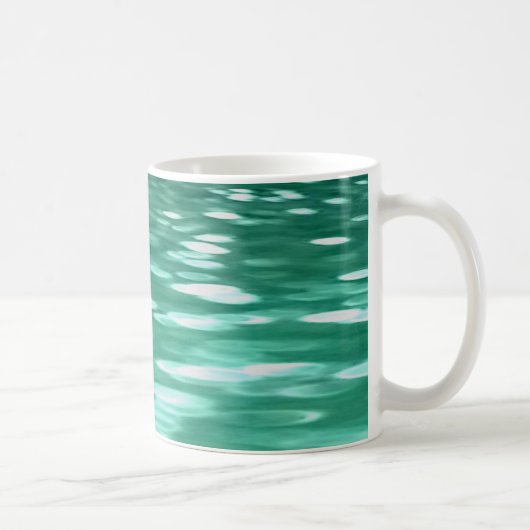 抽象芸術#3：緑のきらめく コーヒーマグカップ (右)