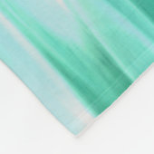 抽象芸術#3：緑のきらめく フリースブランケット (角)