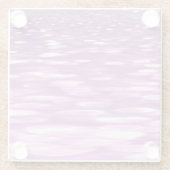 抽象芸術#3:薄紫きらめく ガラスコースター (裏面)