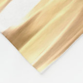 抽象芸術#3:金ゴールドきらめく フリースブランケット (角)