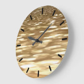 抽象芸術#3:金ゴールドきらめく ラージ壁時計 (傾斜)