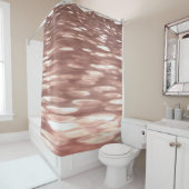 抽象芸術#3：銅バラ金ゴールドきらめく シャワーカーテン (インサイチュ)