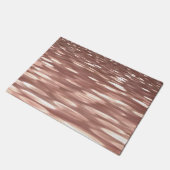 抽象芸術#3：銅バラ金ゴールドきらめく ドアマット (アングル)