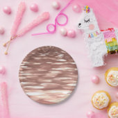 抽象芸術#3：銅バラ金ゴールドきらめく ペーパープレート (パーティー)