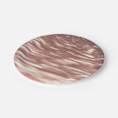 抽象芸術#3：銅バラ金ゴールドきらめく ペーパープレート (アングル)