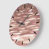 抽象芸術#3：銅バラ金ゴールドきらめく ラージ壁時計 (傾斜)