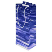 抽象芸術#3：青きらめく ワインギフトバッグ (裏面アングル)