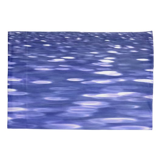 抽象芸術#3:青きらめく 枕カバー (裏面)