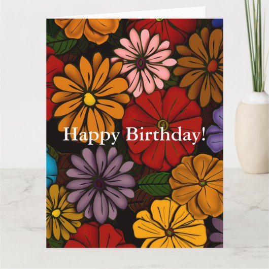 抽象芸術#421ハッピーバースデー! カード (正面)