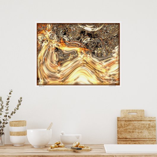 抽象芸術#58 ポスター (キッチン)