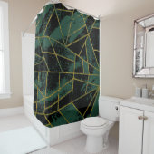 抽象芸術#941緑 シャワーカーテン (インサイチュ)