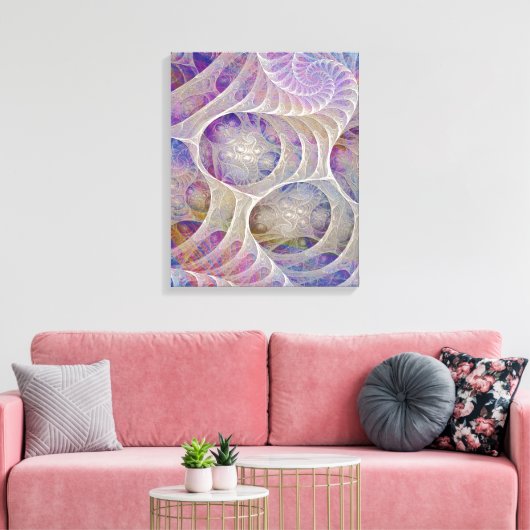 抽象芸術- Ice Palace - Rectangular Canvas Art キャンバスプリント (インサイチュ (リビング))