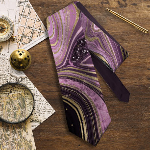 抽象芸術Agate Mauve ID827 ネクタイ