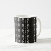 抽象芸術aztecハートテクスチャ コーヒーマグカップ (正面右)