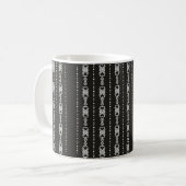 抽象芸術aztecハートテクスチャ コーヒーマグカップ (正面左)
