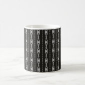 抽象芸術aztecハートテクスチャ コーヒーマグカップ (中央)
