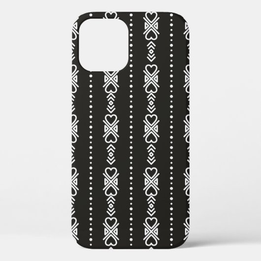 抽象芸術aztecハートテクスチャ Case-Mate iPhoneケース (裏面)