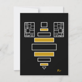 抽象芸術Beeノートカード ノートカード