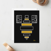 抽象芸術Beeノートカード ノートカード (正面/裏面インサイチュ)