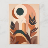 抽象芸術Bohoおよびモダンクリップアート印刷可能 ポストカード (正面)